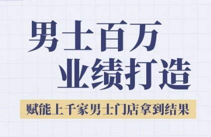 2025男士美业百万业绩打造，赋能上千家男士门店拿到结果-十一网创