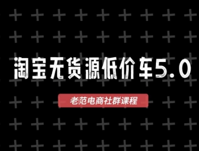 淘宝无货源2025VIP教程，​最新的淘宝无货源课程，1688代发，蓝海选品，零成本创业首选-十一网创