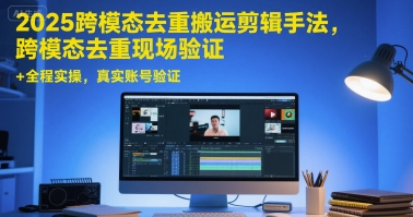 2025跨模态去重搬运剪辑手法，跨模态去重现场验证+全程实操，真实账号验证-十一网创