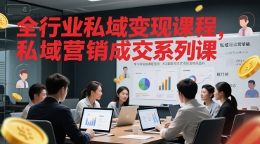 全行业私域变现课程，私域营销成交系列课-十一网创