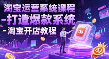 淘宝运营系统课程-打造爆款系统-淘宝开店教程-十一网创