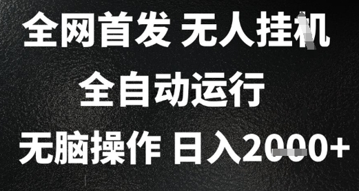 2025首发无人挂G项目，日入2k+，全自动运行，无脑操作，长期稳定小白可玩【揭秘】-十一网创