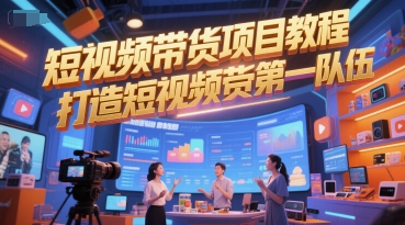 短视频带货项目教程，打造短视频带货第一队伍-十一网创
