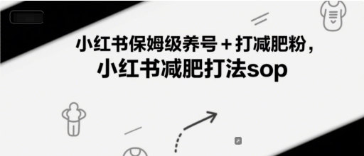 小红书保姆级养号+打减肥粉，小红书减肥打法sop-十一网创