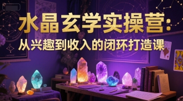 水晶玄学实操营：从兴趣到收入的闭环打造课-十一网创