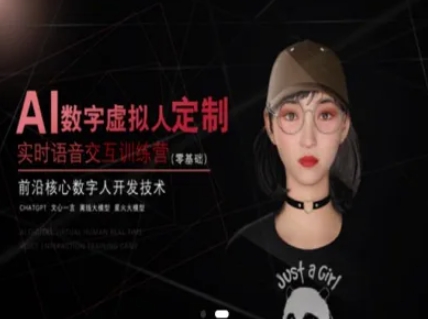 AI数字虚拟人定制，实时语音交互训练营（零基础），前沿核心数字人开发技术-十一网创