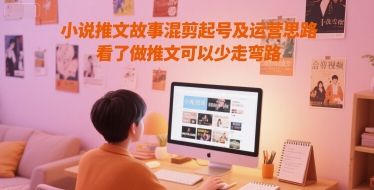 小说推文故事混剪起号及运营思路，看了做推文可以少走弯路-十一网创