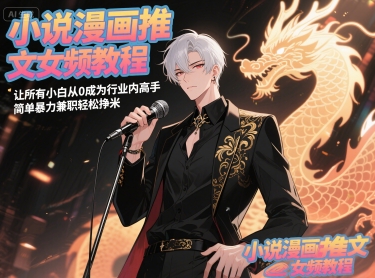 小说漫画推文女频教程，让所有小白从0成为行业内高手，简单暴力兼职轻松挣米-十一网创