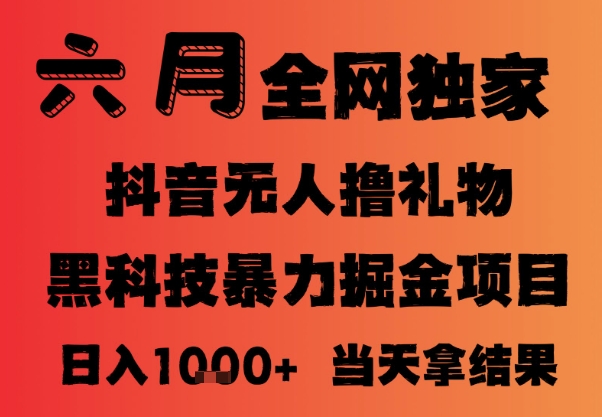 25年6月抖音无人直播最新暴力撸音浪掘金，小白可做，可批量矩阵放大，长期稳定日入1k+【揭秘】-十一网创