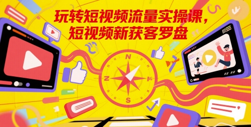 玩转短视频流量实操课，短视频新获客罗盘-十一网创