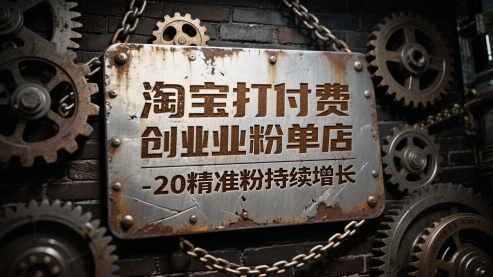 淘宝打付费创业粉单店每天稳定10-20精准粉持续增长【揭秘】-十一网创