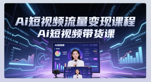 Ai短视频流量变现课程，Ai短视频带货课-十一网创