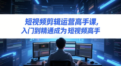 短视频剪辑运营高手课，入门到精通成为短视频高手-十一网创