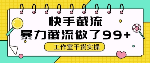 快手暴力截流玩法，全自动无需人工，每日单号50+精准客资【揭秘】-十一网创