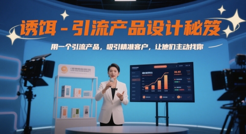诱饵-引流产品设计秘笈，用一个引流产品，吸引精准客户，让他们主动找你-十一网创