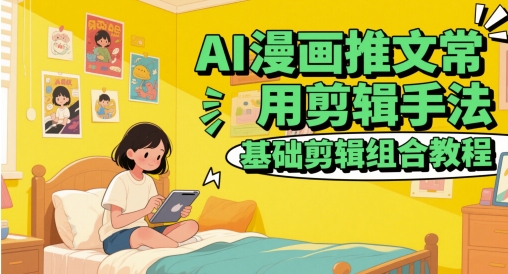 AI漫画推文常用剪辑手法，基础剪辑组合教程-十一网创