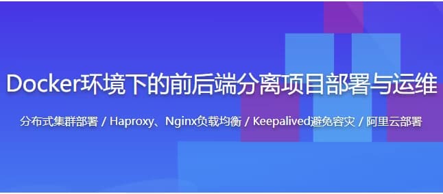 Docker环境下的企业级前后端分离项目部署与运维–带源码课件-十一网创