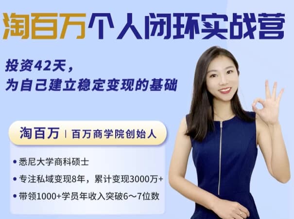 42天个人商业闭环实战营，从方法到思维，建立你的商业全局观-十一网创