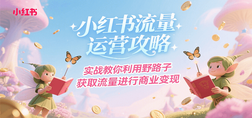 小红书流量运营攻略，实战教你利用野路子获取流量进行商业变现-十一网创