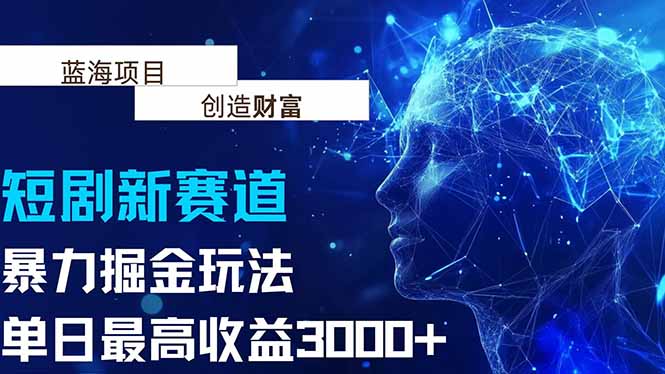 抖音新赛道，暴力掘金玩法，单日收益最高3000+-十一网创