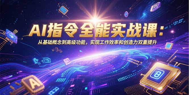 AI指令全能实战课：从基础概念到高级功能，实现工作效率和创造力双重提升-十一网创