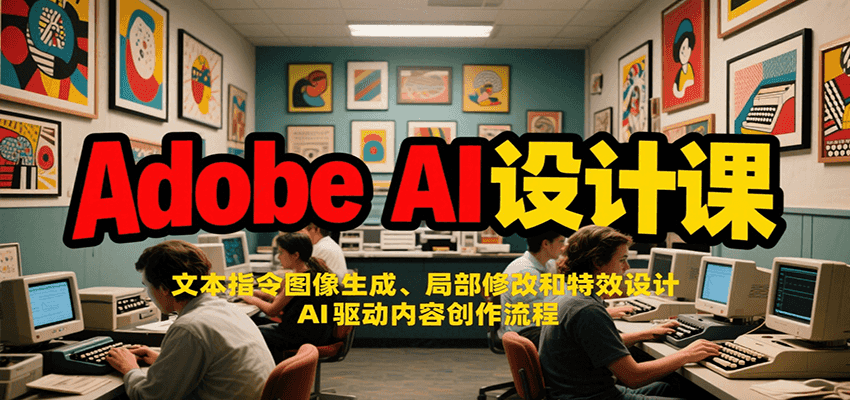 AdobeAI设计课：文本指令图像生成、局部修改和特效设计，AI驱动内容创作流程-十一网创