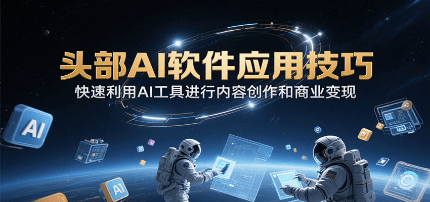 头部AI软件应用技巧，快速利用AI工具进行内容创作和商业变现-十一网创