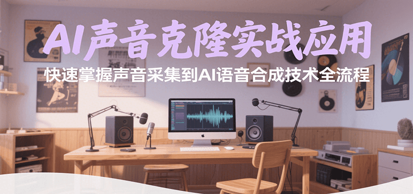 AI声音克隆实战应用，快速掌握声音采集到AI语音合成技术全流程-十一网创