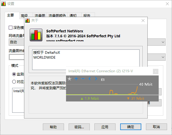 SoftPerfectNetWorx(网络流量监控工具)v25.7中文绿色版-十一网创