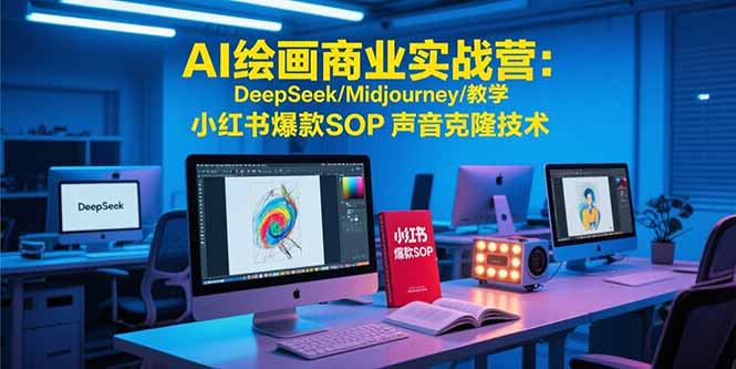 AI绘画商业实战营：DeepSeek/Midjourney/教学小红书爆款SOP声音克隆技术-十一网创