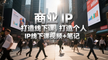 商业IP打造线下课，打造个人IP线下课视频+笔记-十一网创