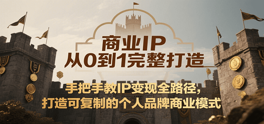 商业IP从0到1完整打造，手把手教IP变现全路径，打造可复制的个人品牌商业模式-十一网创