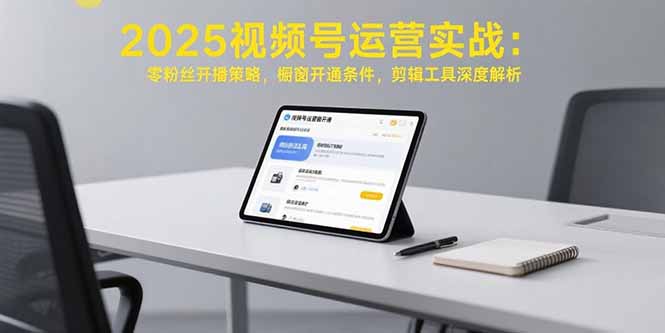 2025视频号运营实战：零粉丝开播策略，橱窗开通条件，剪辑工具深度解析-十一网创