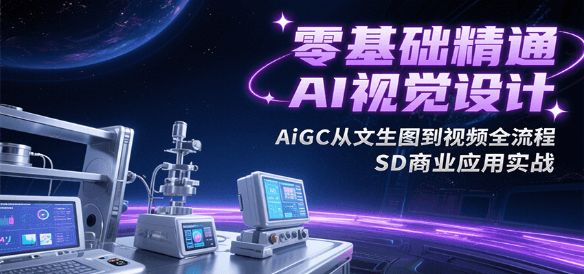 零基础精通AI视觉设计，AiGC从文生图到视频全流程，SD商业应用实战-十一网创
