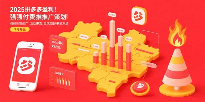 2025拼多多盈利地图：强付费推广策略/活动爆流/自然流量获取系统(7月更新-十一网创