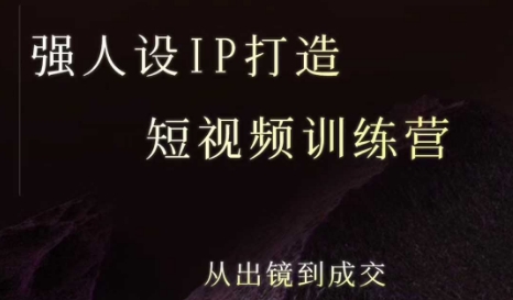 强人设ip打造课，8月​最新5天短视频ip训练营，从出镜到成交-十一网创