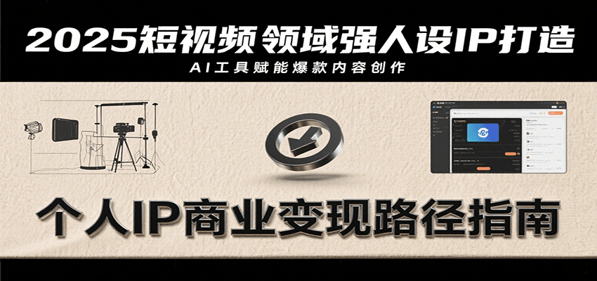 2025短视频领域强人设IP打造，结合爆款案例与AI工具应用，从个人出镜到商业成交转化-十一网创