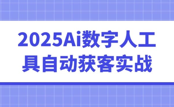 2025Ai数字人工具自动获客实战-十一网创