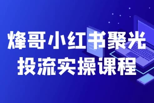 烽哥小红书聚光投流实操课程-十一网创