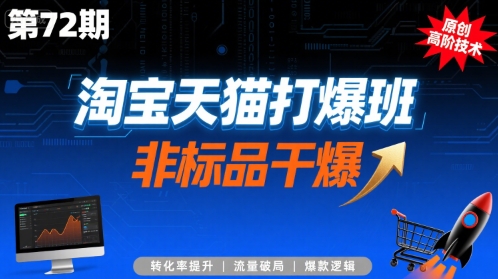 淘宝天猫打爆班原创高阶技术第72期，非标品干爆-十一网创