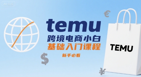 temu跨境电商小白基础入门课程，新手必看-十一网创