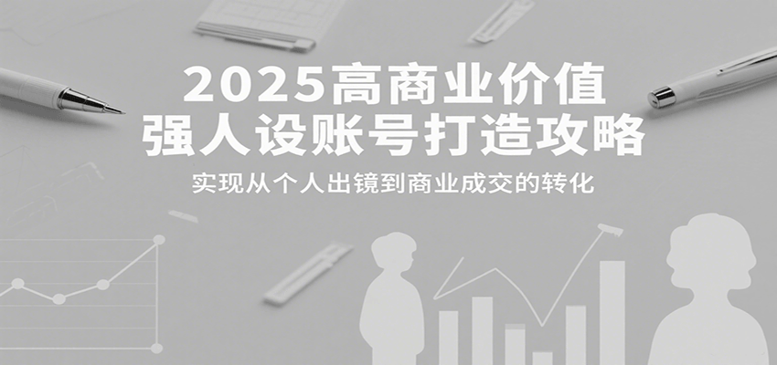 2025高商业价值强人设账号打造攻略，实现从个人出镜到商业成交的转化-十一网创
