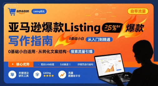 亚马逊爆款Listing写作方法，亚马逊0基础小白也能写爆款自带流量的Listing-十一网创