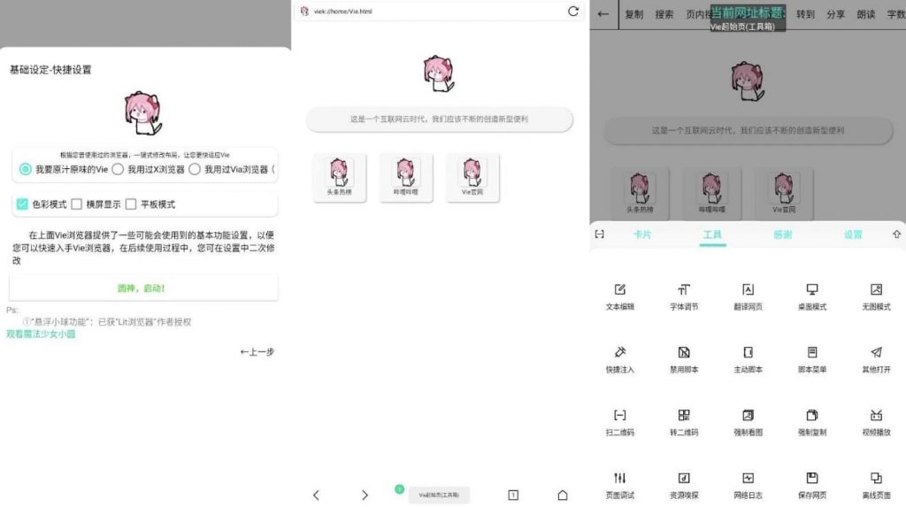 Vie浏览器v5.8.2支持安装油猴脚本-十一网创