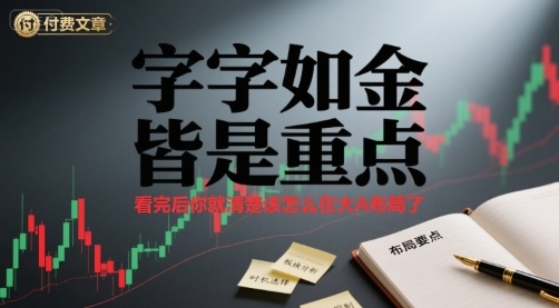 付费文章：字字如金皆是重点，看完后你就清楚该怎么在大A布局了-十一网创