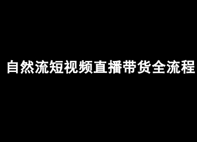 自然流短视频直播带货全流程-抖音电商教程-十一网创