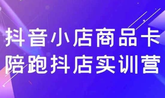 抖音小店商品卡陪跑抖店实训营-十一网创