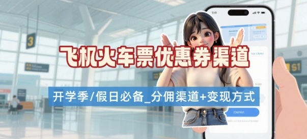 学生党必看！机票火车票优惠券申请渠道+项目打法，开学季节日速存-十一网创