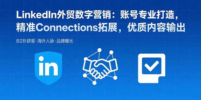 LinkedIn外贸数字营销：账号专业打造，精准Connections拓展，优质内容输出-十一网创