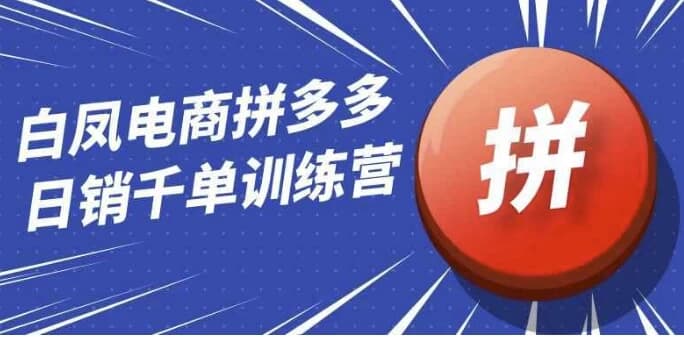 白凤电商拼多多日销千单训练营-十一网创